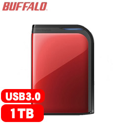 【有名人芸能人】 BUFFALO 巴比祿2.5吋1TB USB3.0 防震外接式硬碟紅(HD-PZ1.0U3/R プリンター・複合機