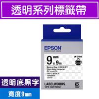 EPSON LK-3TBN S653408 標籤帶(透明系列)透明底黑字9mm