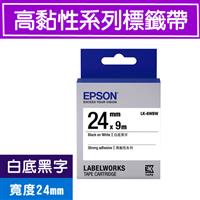 EPSON LK-6WBW S656407 標籤帶(高黏性系列)白底黑字24mm